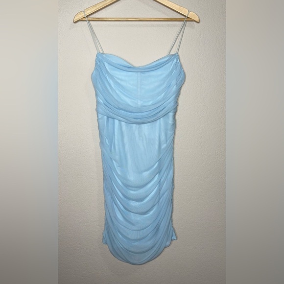 NWT PRINCESS POLLY BLOOM MINI DRESS BABY BLUE SIZE 12 - Picture 3 of 6